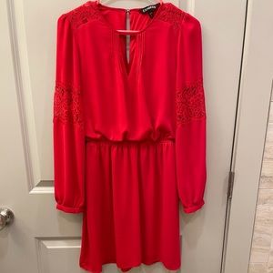 Long sleeve red dress